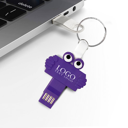 Clipster Buddy 3-In-1 Charging Cable Key Ring With Logo