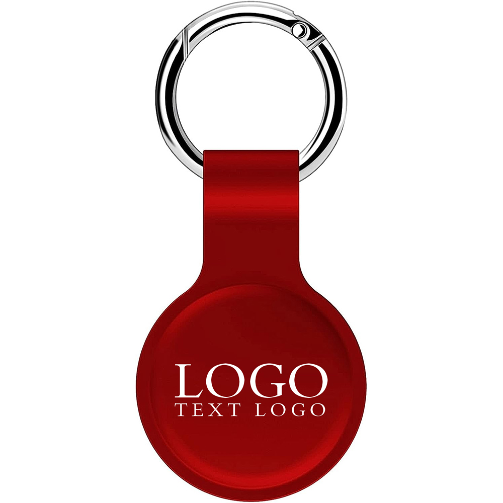 Silicone Case Key Ring For Air-Tag Red With Logo