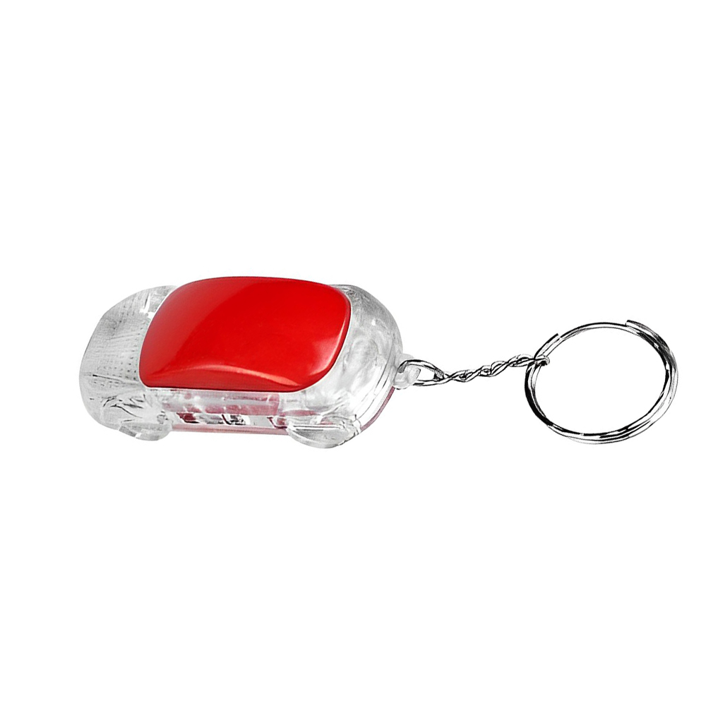 Advertising Translucent Red Car Shaped Led Flashlight Keychain