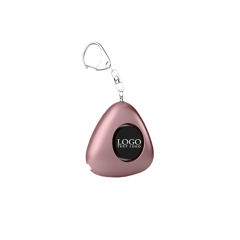 Pink Triangle Ladies Self Defense Alarm Key Chain With Logo