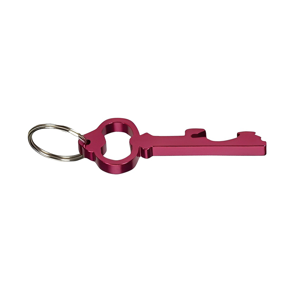 Custom Key-Shaped Bottle Opener Keychains Red