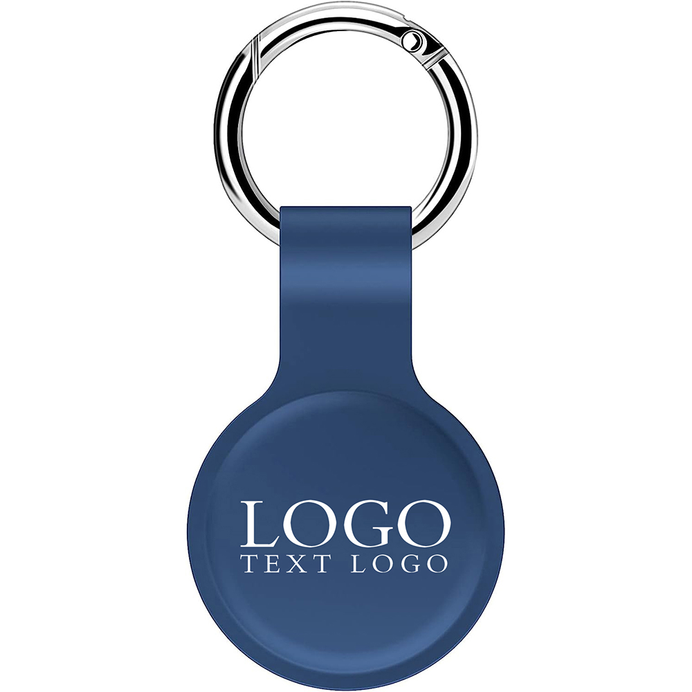 Silicone Case Key Ring For Air-Tag Blue With Logo