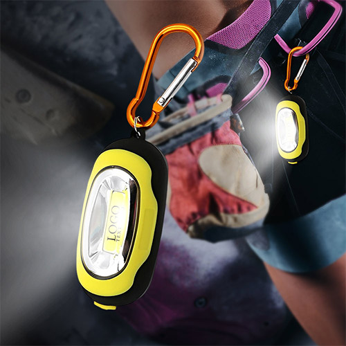 Promotional COB LED Keychain With Carabiner