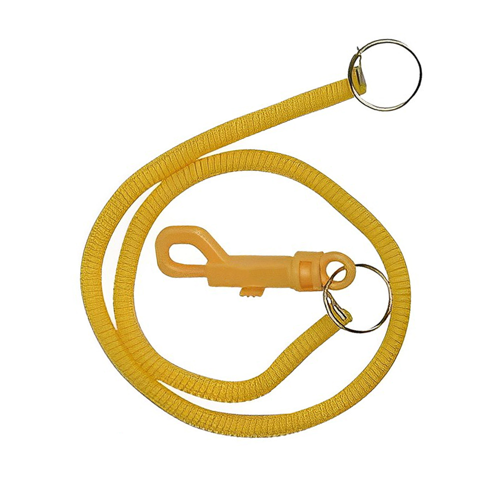 Clip With 20 Long Coil Keyring Yellow