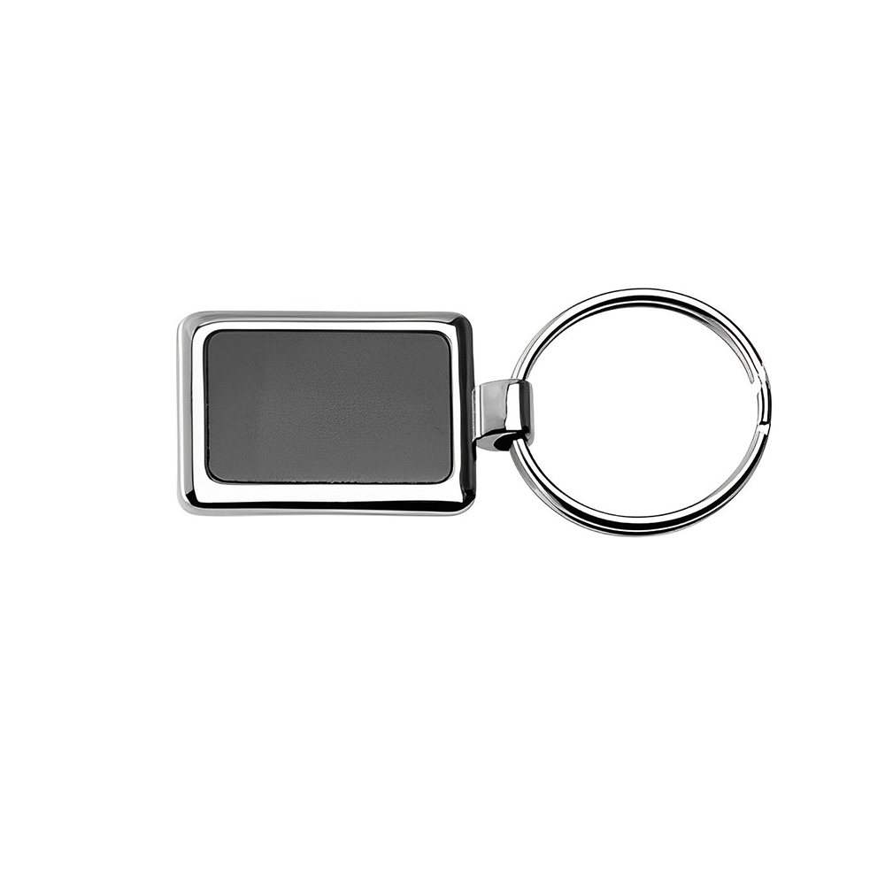 Custom Square Black Chrome Keychains Black