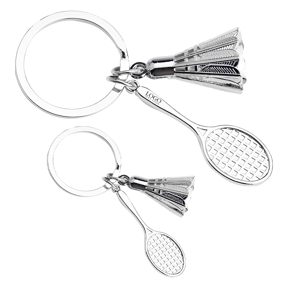 Badminton Racket Key Chain img with Personalization Options