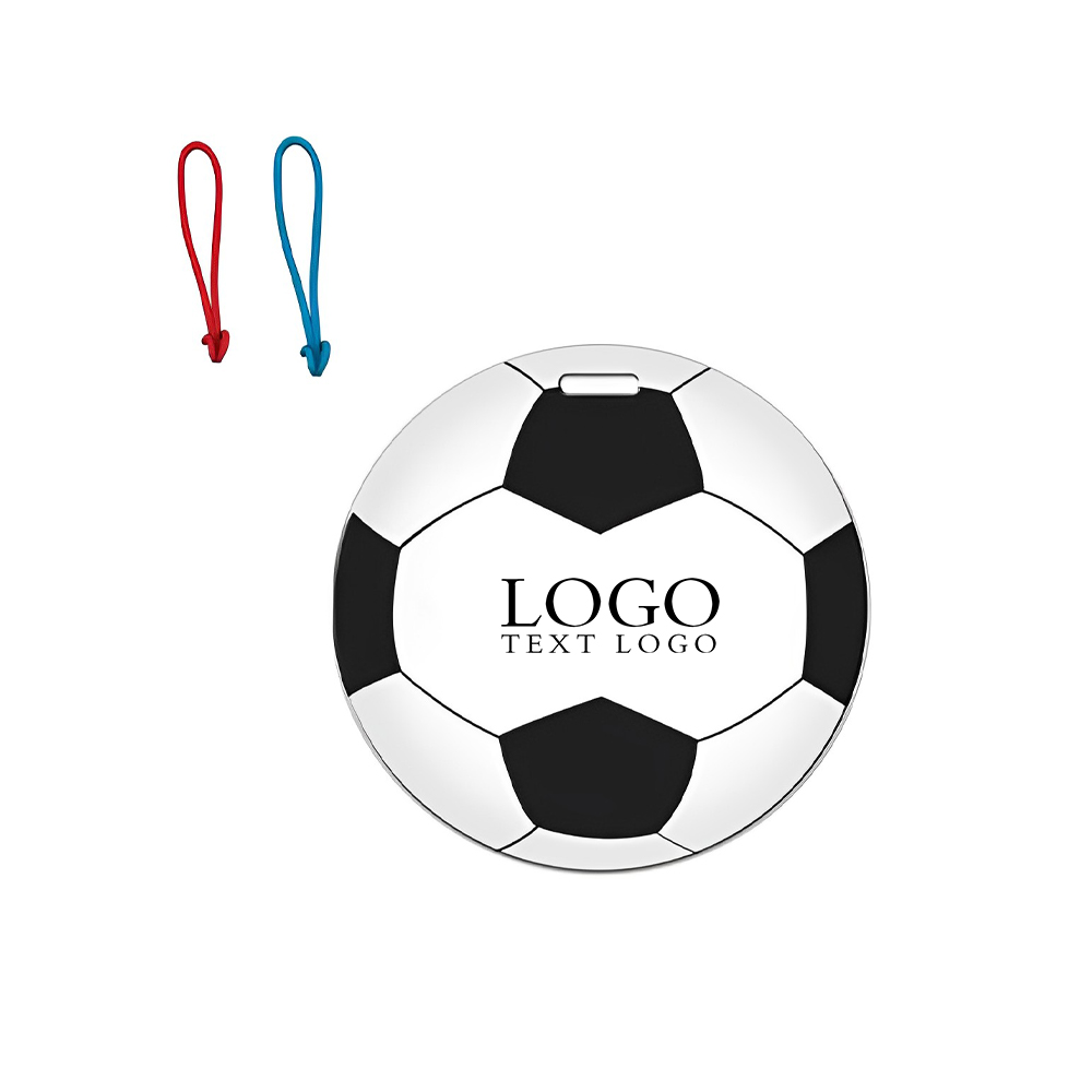 Soccer Luggage Tag White With Logo