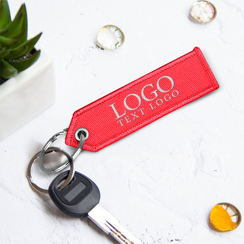 Embroidered Keychain Tag With Custom Logo