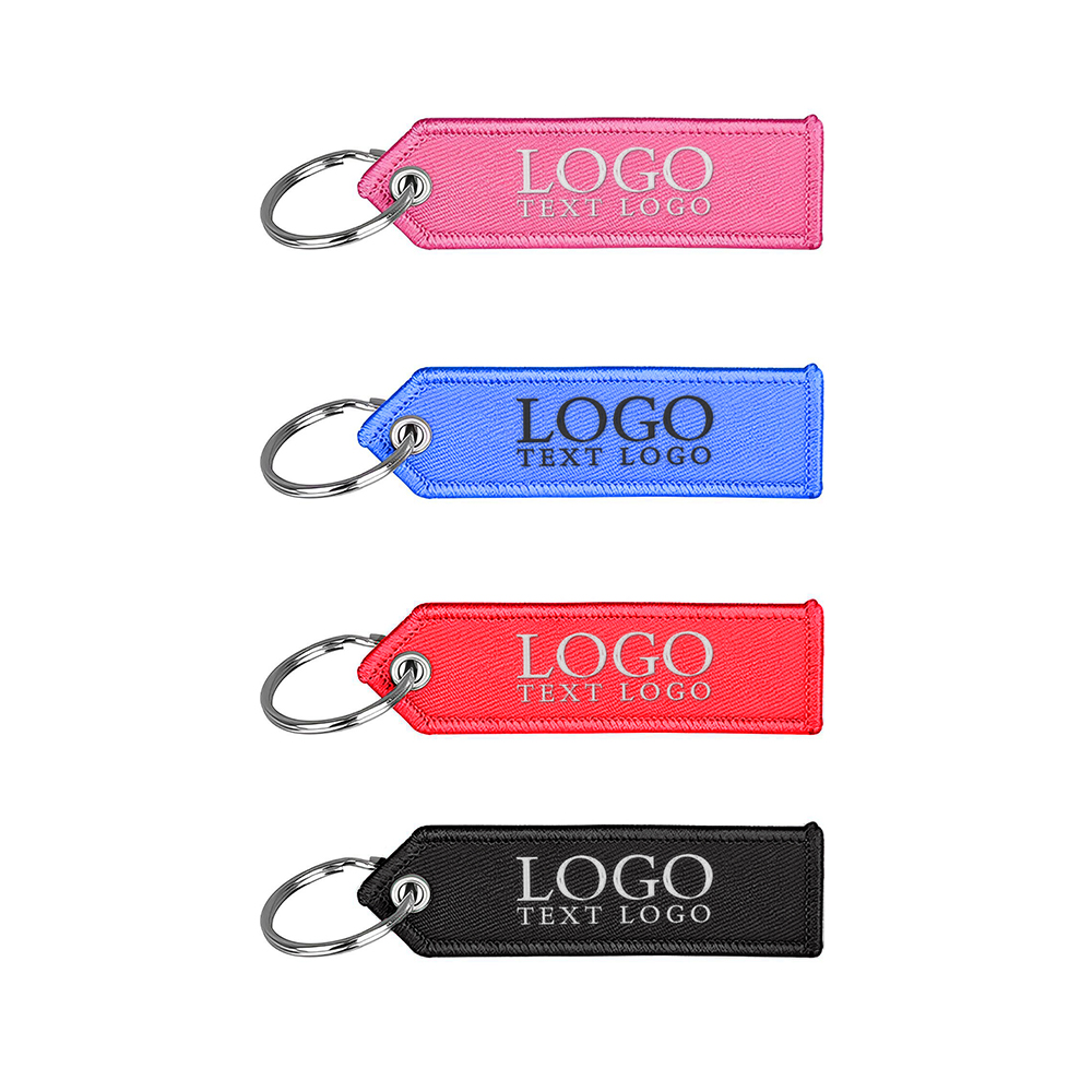 Embroidered Keychain Tag Group With Logo